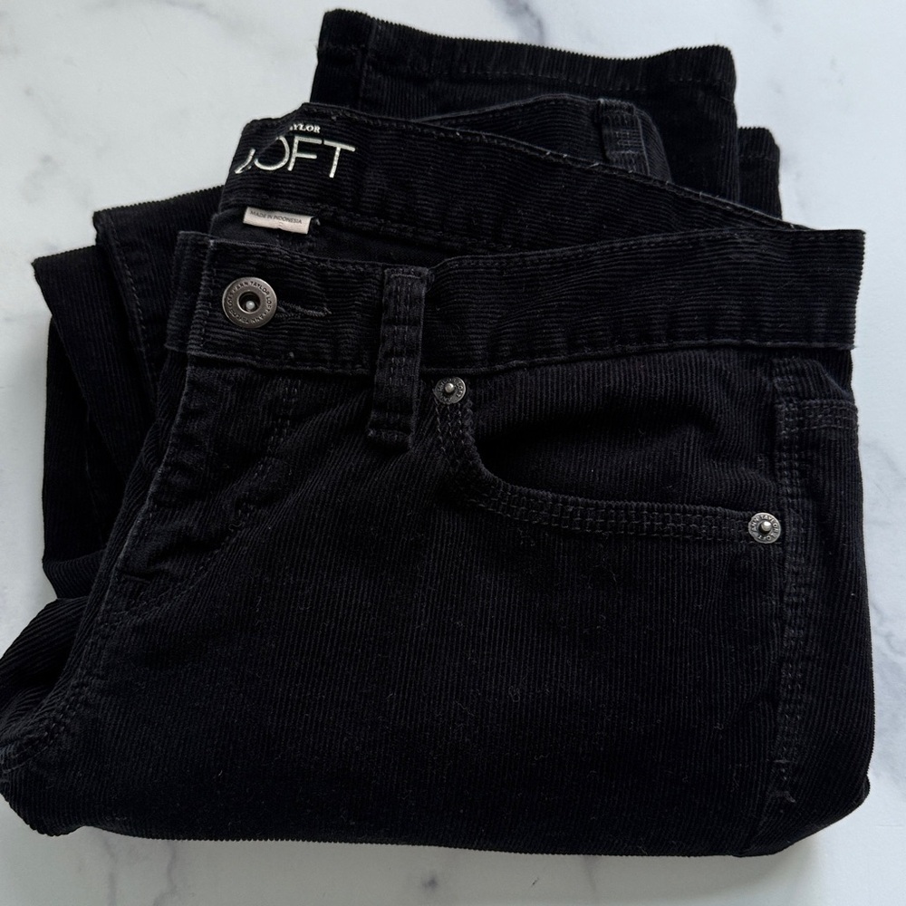 Ann Taylor Loft Modern Slim Black Corduroy Jeans Size 4P - Picture 12 of 12